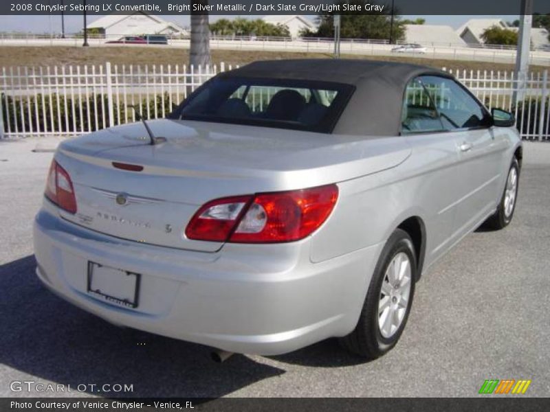 Bright Silver Metallic / Dark Slate Gray/Light Slate Gray 2008 Chrysler Sebring LX Convertible