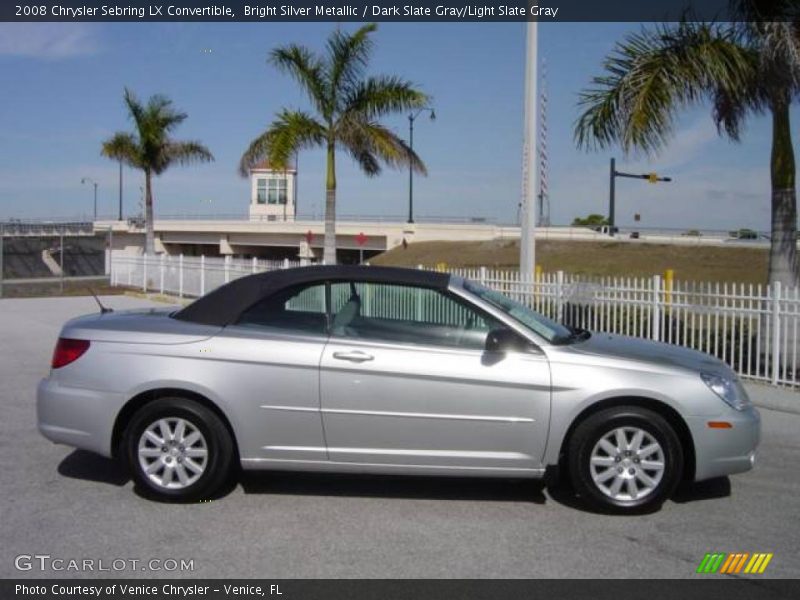 Bright Silver Metallic / Dark Slate Gray/Light Slate Gray 2008 Chrysler Sebring LX Convertible