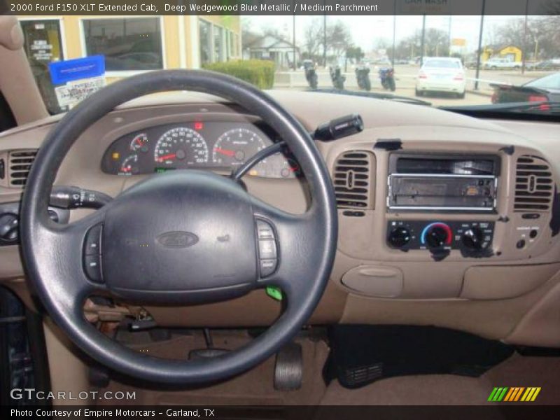 Deep Wedgewood Blue Metallic / Medium Parchment 2000 Ford F150 XLT Extended Cab