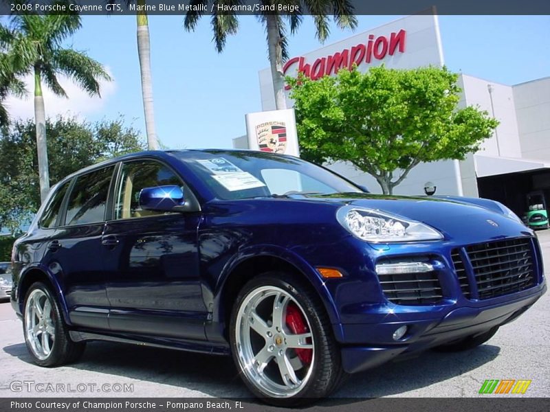 Marine Blue Metallic / Havanna/Sand Beige 2008 Porsche Cayenne GTS