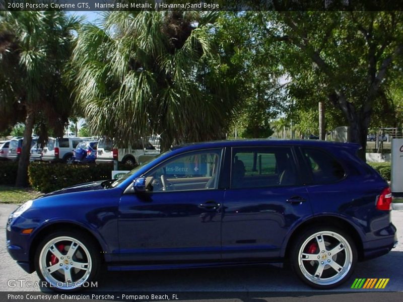 Marine Blue Metallic / Havanna/Sand Beige 2008 Porsche Cayenne GTS