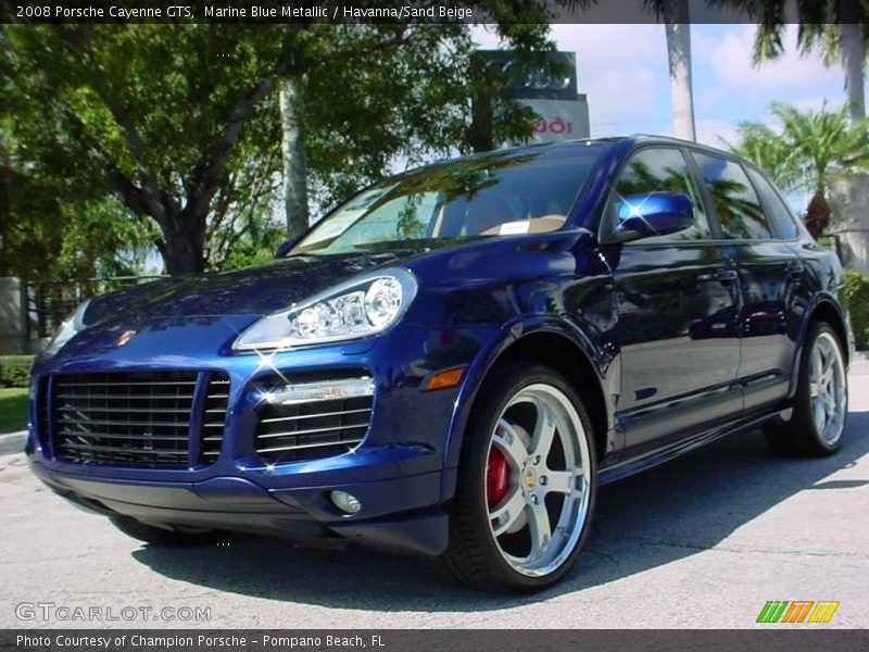 Marine Blue Metallic / Havanna/Sand Beige 2008 Porsche Cayenne GTS