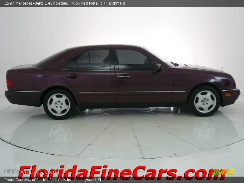 Ruby Red Metallic / Parchment 1997 Mercedes-Benz E 420 Sedan