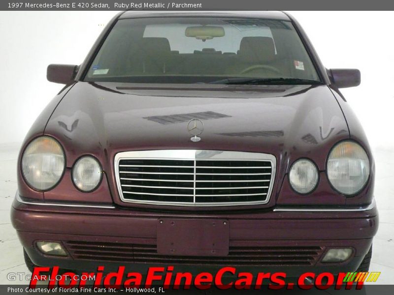 Ruby Red Metallic / Parchment 1997 Mercedes-Benz E 420 Sedan