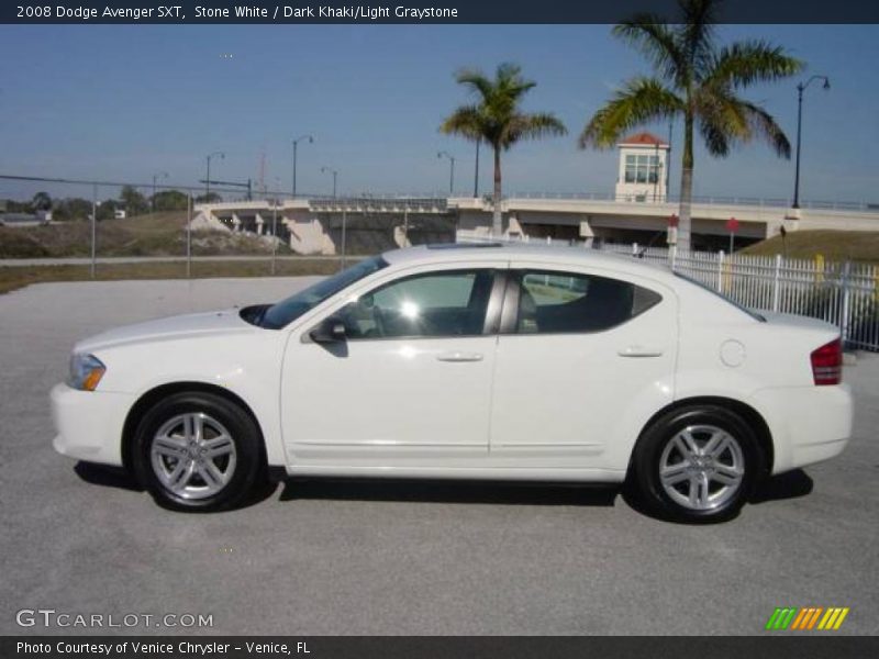Stone White / Dark Khaki/Light Graystone 2008 Dodge Avenger SXT