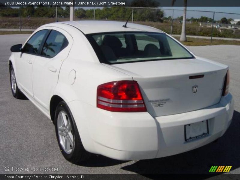 Stone White / Dark Khaki/Light Graystone 2008 Dodge Avenger SXT