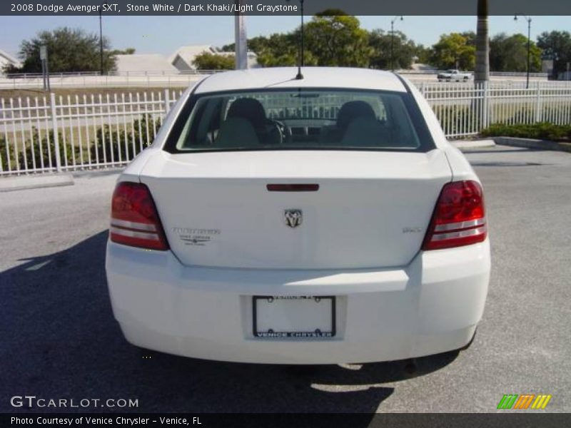 Stone White / Dark Khaki/Light Graystone 2008 Dodge Avenger SXT