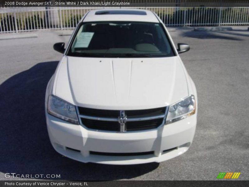 Stone White / Dark Khaki/Light Graystone 2008 Dodge Avenger SXT