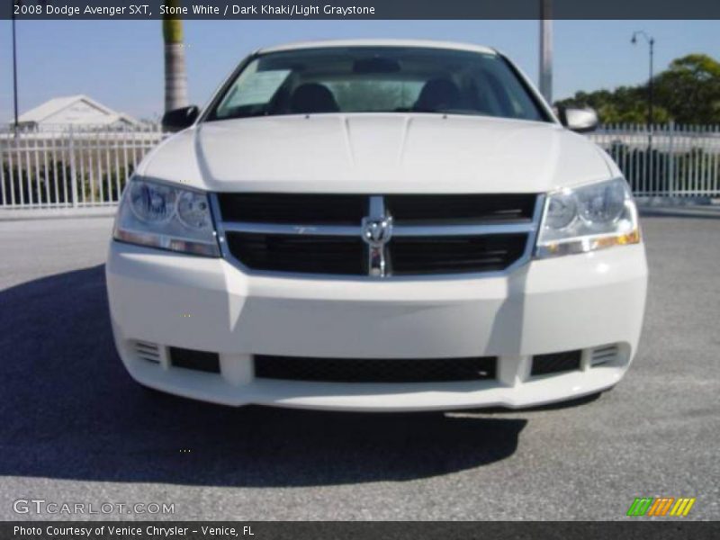Stone White / Dark Khaki/Light Graystone 2008 Dodge Avenger SXT