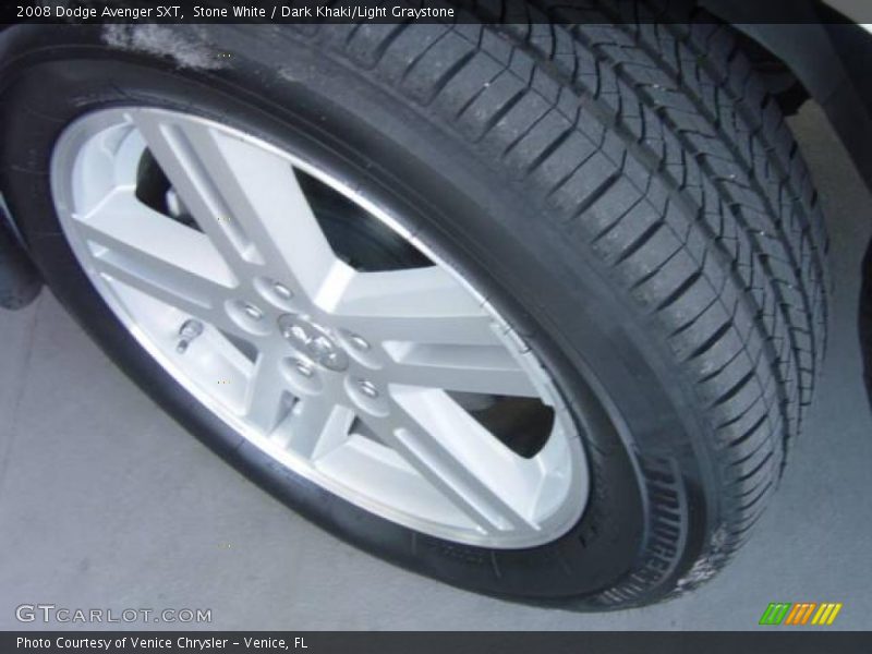 Stone White / Dark Khaki/Light Graystone 2008 Dodge Avenger SXT