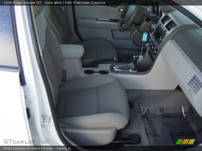 Stone White / Dark Khaki/Light Graystone 2008 Dodge Avenger SXT
