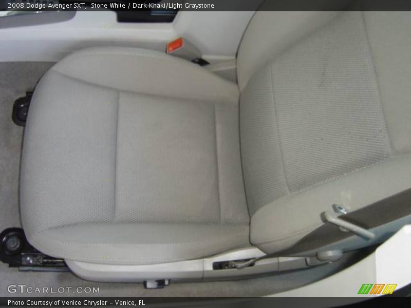 Stone White / Dark Khaki/Light Graystone 2008 Dodge Avenger SXT