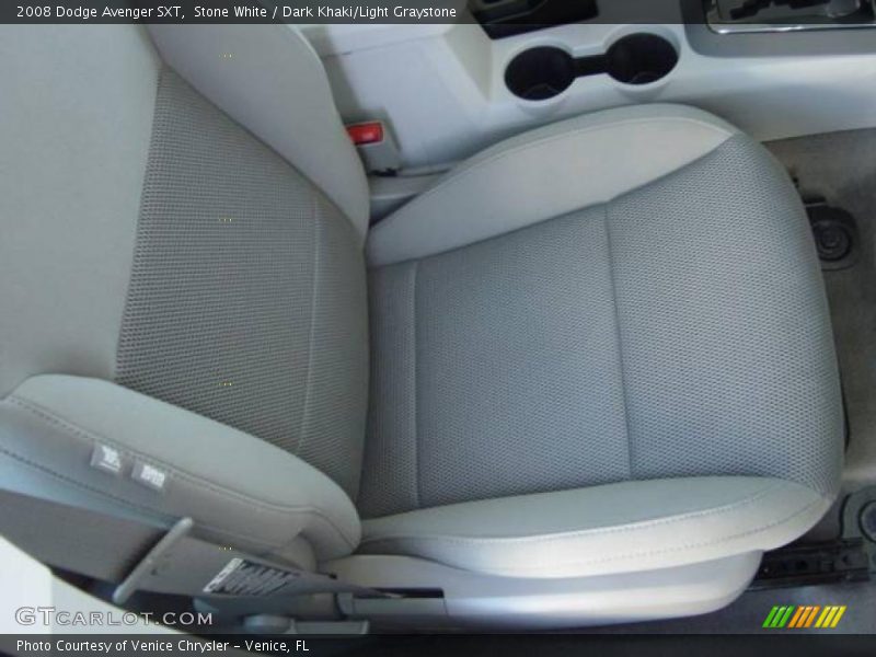Stone White / Dark Khaki/Light Graystone 2008 Dodge Avenger SXT