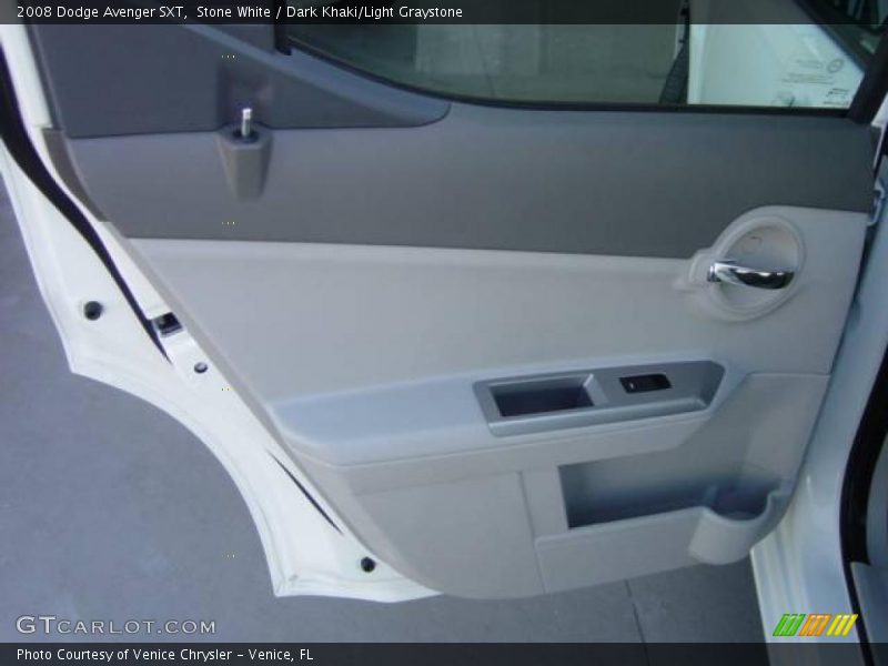 Stone White / Dark Khaki/Light Graystone 2008 Dodge Avenger SXT