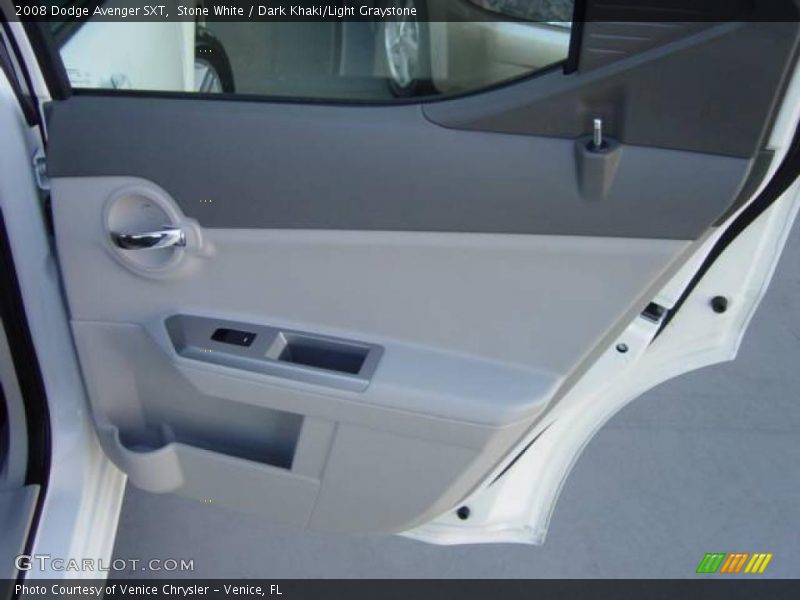 Stone White / Dark Khaki/Light Graystone 2008 Dodge Avenger SXT