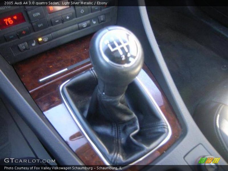 Light Silver Metallic / Ebony 2005 Audi A4 3.0 quattro Sedan