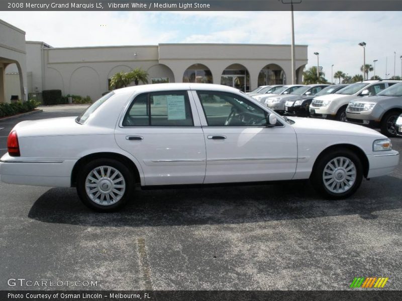 Vibrant White / Medium Light Stone 2008 Mercury Grand Marquis LS