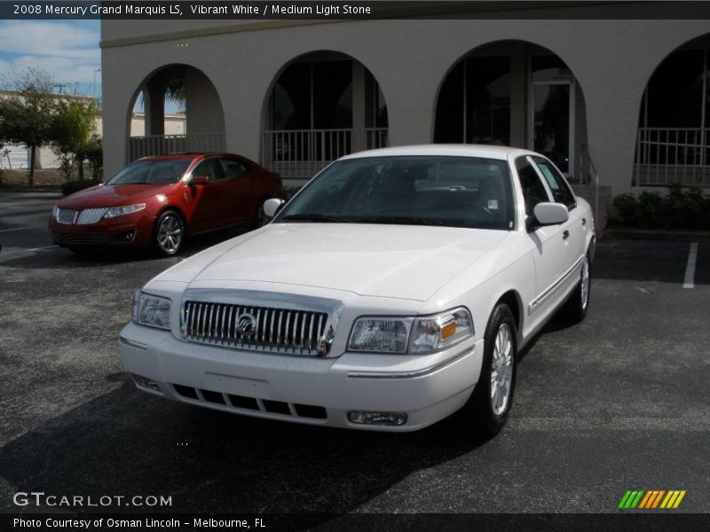 Vibrant White / Medium Light Stone 2008 Mercury Grand Marquis LS