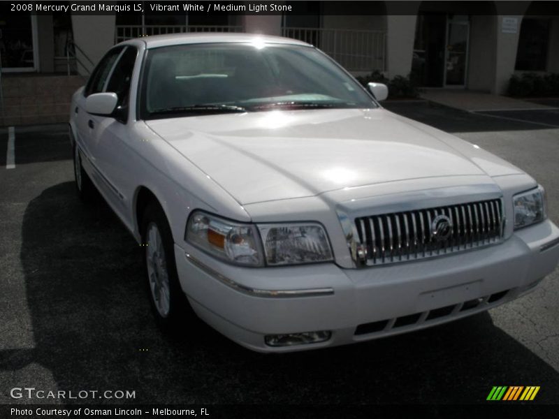 Vibrant White / Medium Light Stone 2008 Mercury Grand Marquis LS