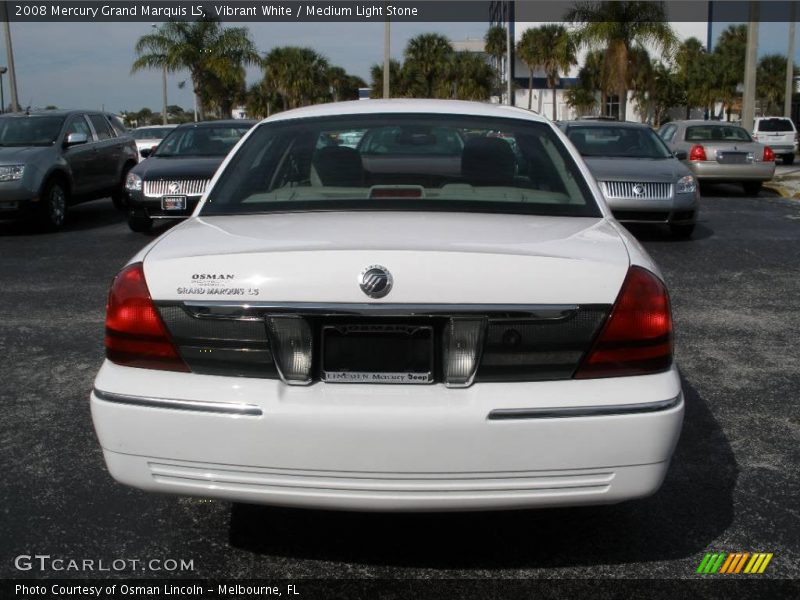 Vibrant White / Medium Light Stone 2008 Mercury Grand Marquis LS