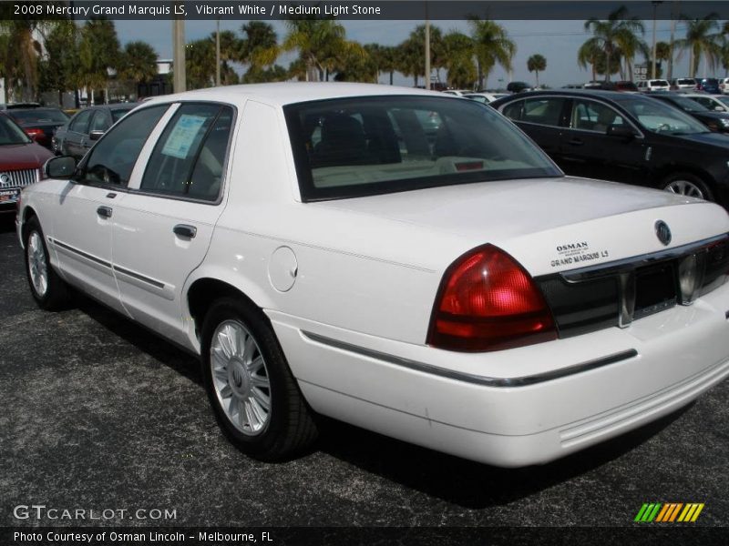 Vibrant White / Medium Light Stone 2008 Mercury Grand Marquis LS