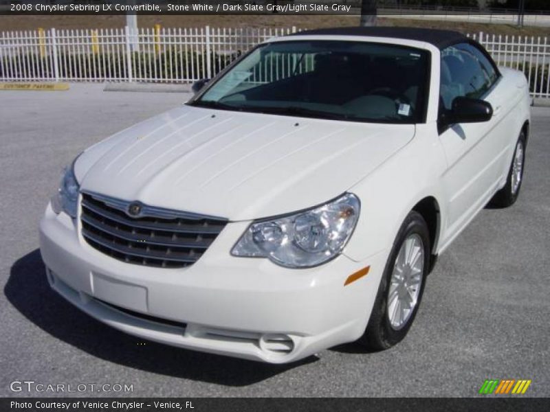 Stone White / Dark Slate Gray/Light Slate Gray 2008 Chrysler Sebring LX Convertible