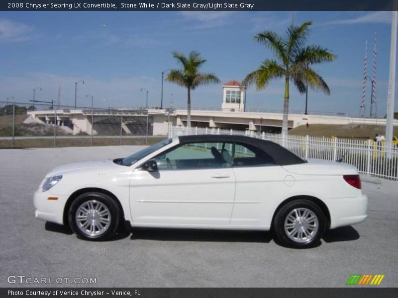 Stone White / Dark Slate Gray/Light Slate Gray 2008 Chrysler Sebring LX Convertible