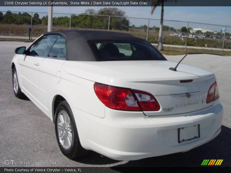 Stone White / Dark Slate Gray/Light Slate Gray 2008 Chrysler Sebring LX Convertible