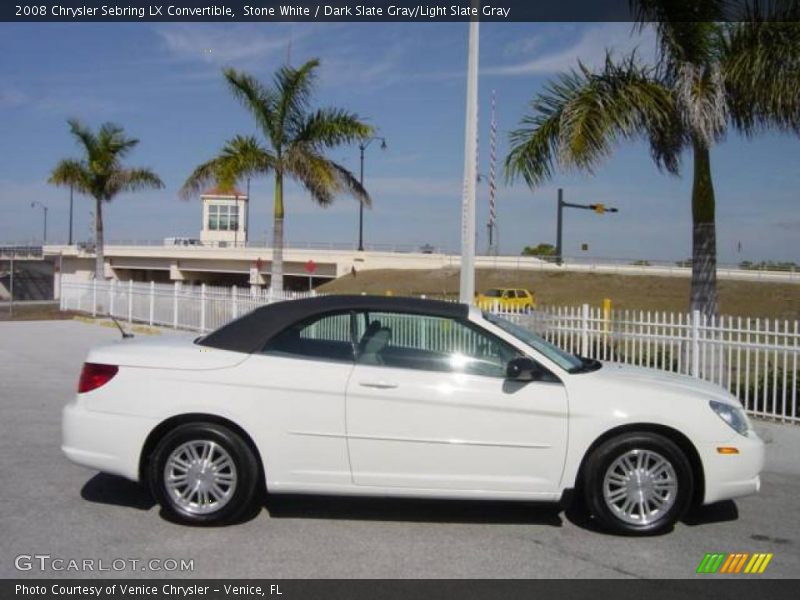 Stone White / Dark Slate Gray/Light Slate Gray 2008 Chrysler Sebring LX Convertible