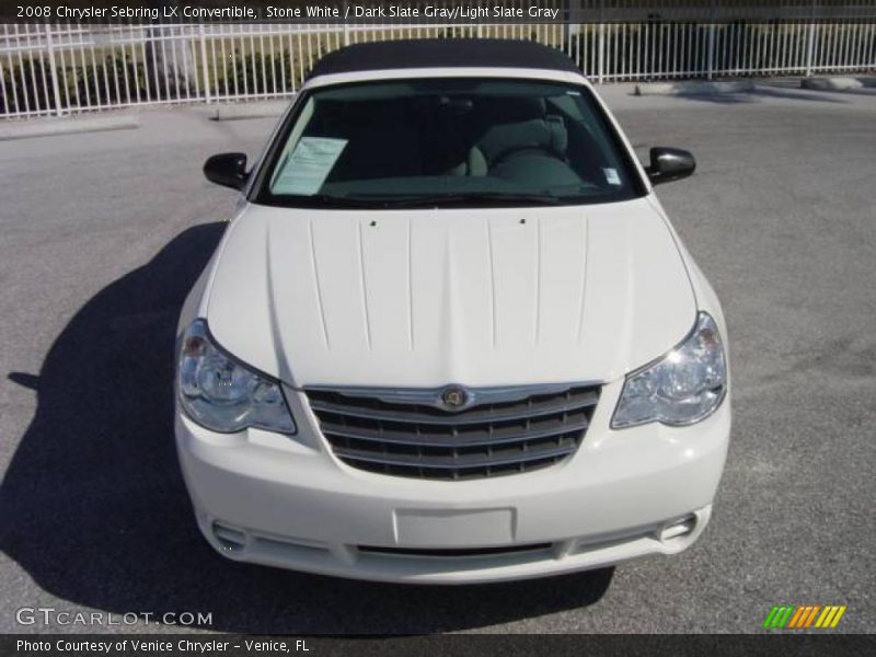 Stone White / Dark Slate Gray/Light Slate Gray 2008 Chrysler Sebring LX Convertible