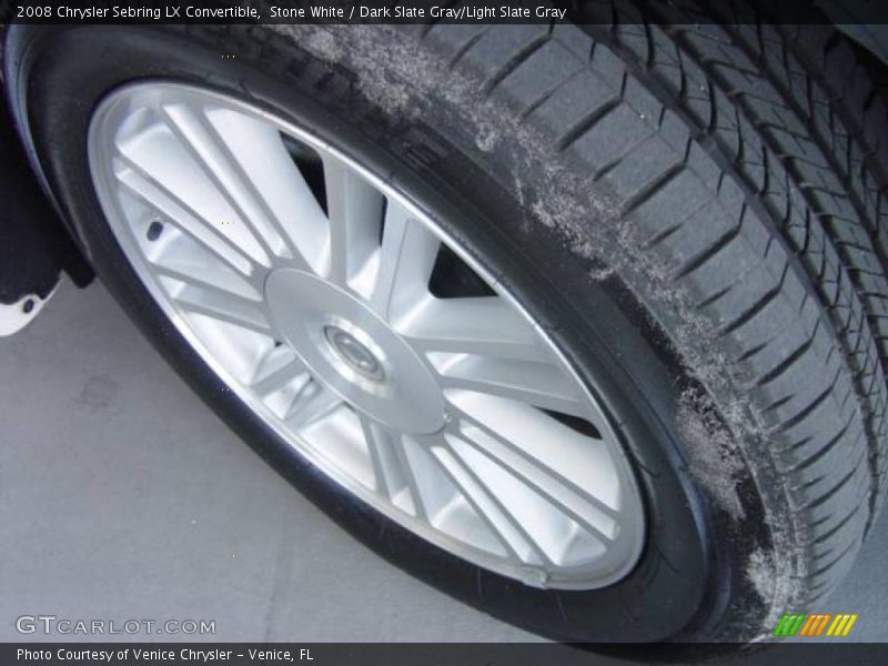 Stone White / Dark Slate Gray/Light Slate Gray 2008 Chrysler Sebring LX Convertible
