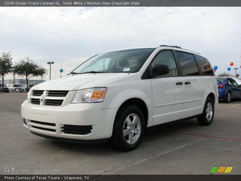 Stone White / Medium Slate Gray/Light Shale 2008 Dodge Grand Caravan SE
