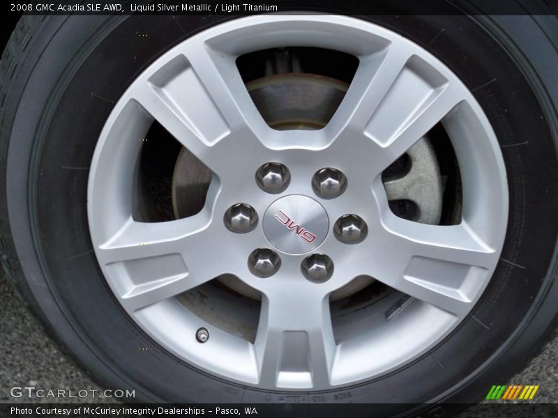 Liquid Silver Metallic / Light Titanium 2008 GMC Acadia SLE AWD