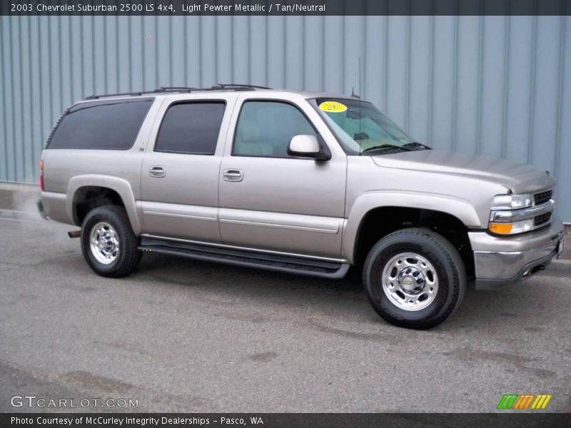 Light Pewter Metallic / Tan/Neutral 2003 Chevrolet Suburban 2500 LS 4x4