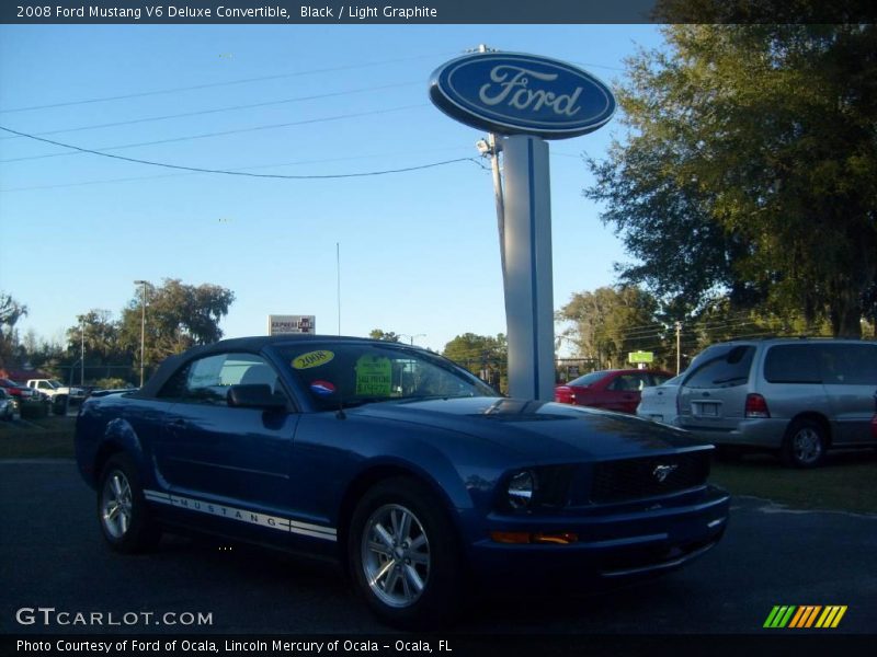 Black / Light Graphite 2008 Ford Mustang V6 Deluxe Convertible