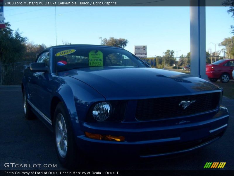 Black / Light Graphite 2008 Ford Mustang V6 Deluxe Convertible