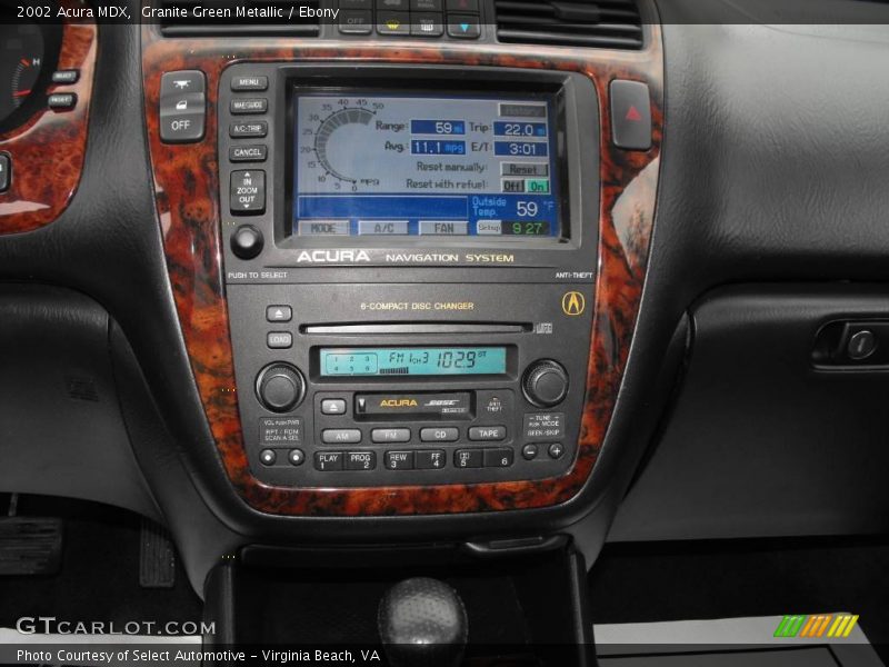 Granite Green Metallic / Ebony 2002 Acura MDX
