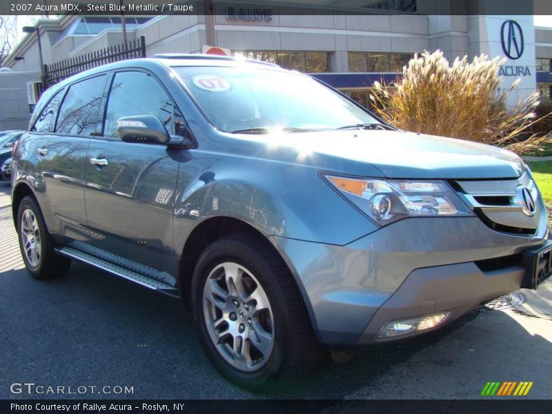 Steel Blue Metallic / Taupe 2007 Acura MDX