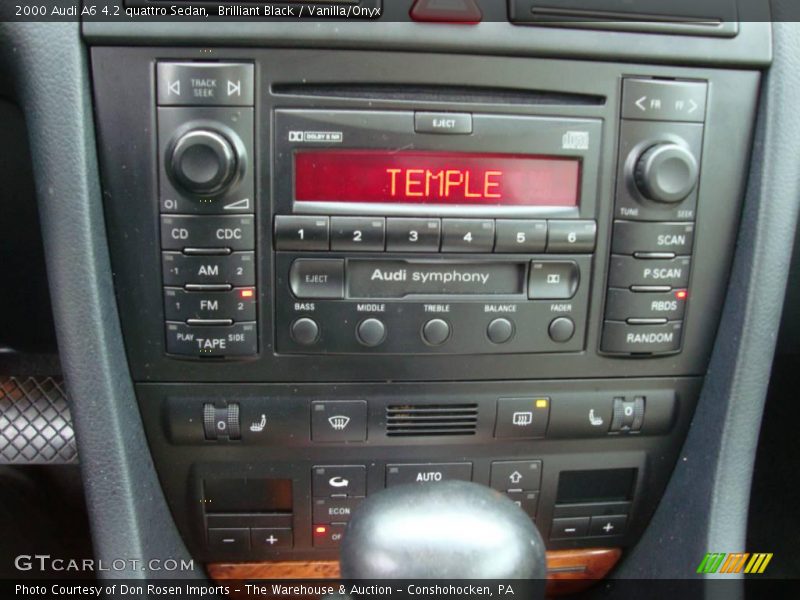 Brilliant Black / Vanilla/Onyx 2000 Audi A6 4.2 quattro Sedan