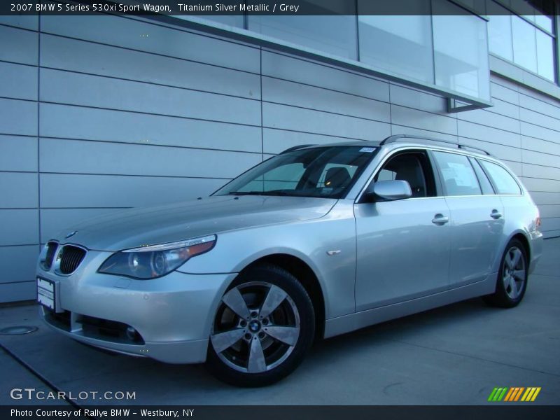 Titanium Silver Metallic / Grey 2007 BMW 5 Series 530xi Sport Wagon