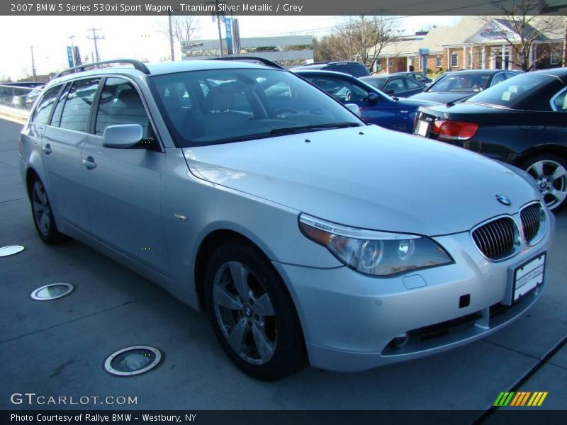Titanium Silver Metallic / Grey 2007 BMW 5 Series 530xi Sport Wagon