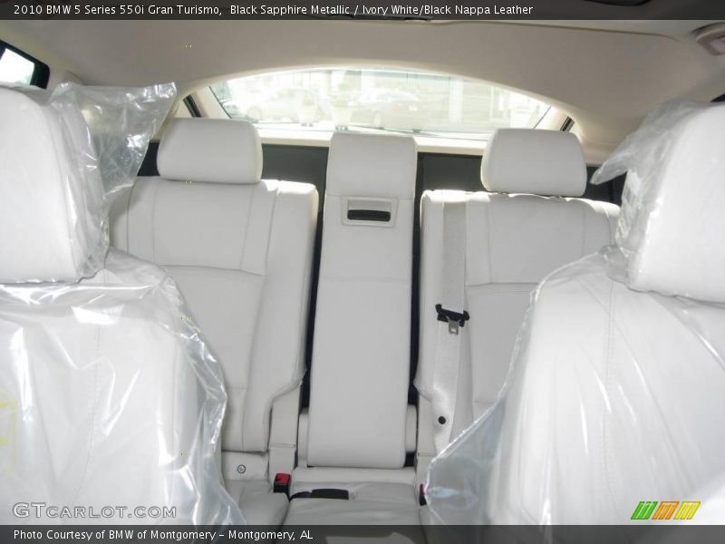 Black Sapphire Metallic / Ivory White/Black Nappa Leather 2010 BMW 5 Series 550i Gran Turismo