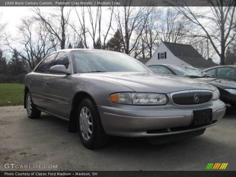 Platinum Gray Metallic / Medium Gray 1999 Buick Century Custom