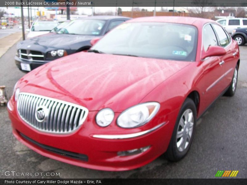 Scarlett Red / Neutral 2008 Buick LaCrosse CX