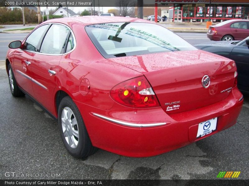 Scarlett Red / Neutral 2008 Buick LaCrosse CX