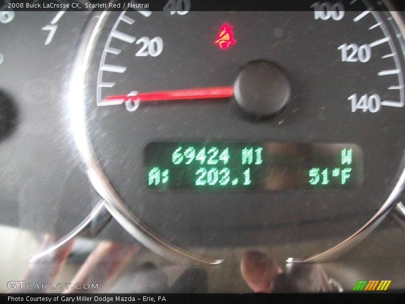 Scarlett Red / Neutral 2008 Buick LaCrosse CX