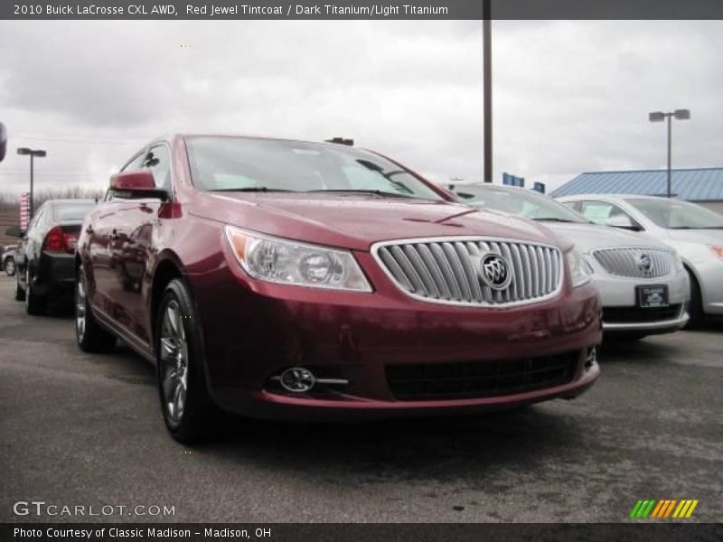 Red Jewel Tintcoat / Dark Titanium/Light Titanium 2010 Buick LaCrosse CXL AWD
