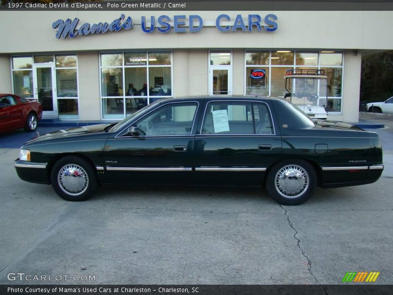 Polo Green Metallic / Camel 1997 Cadillac DeVille d'Elegance