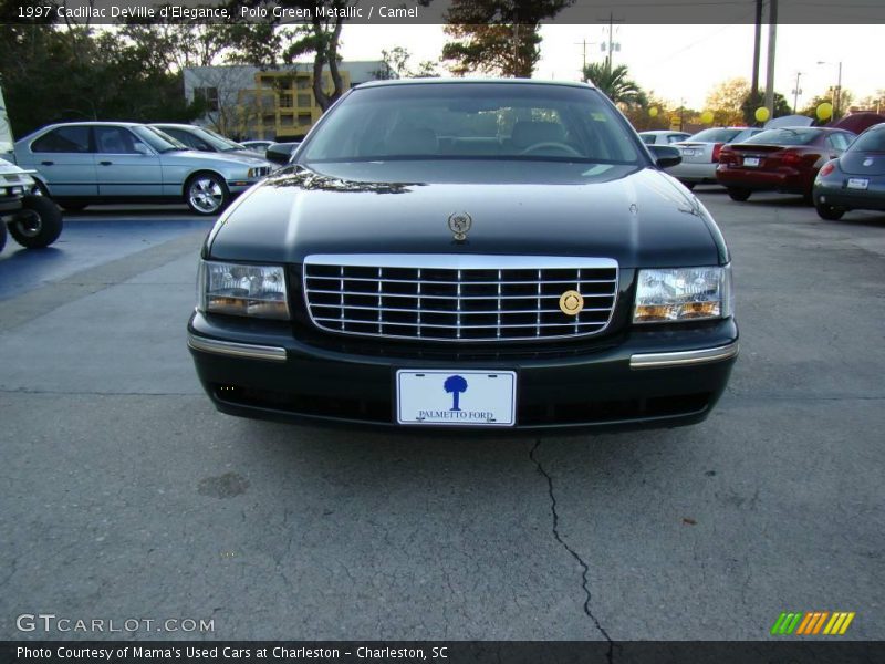 Polo Green Metallic / Camel 1997 Cadillac DeVille d'Elegance