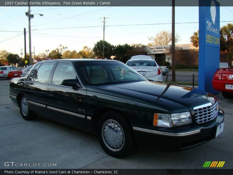 Polo Green Metallic / Camel 1997 Cadillac DeVille d'Elegance